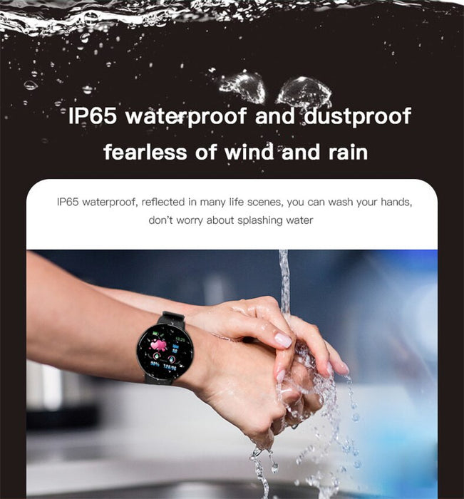 D18 Smart Watch Heart Rate Blood Pressure Fitness Tracker Men Women Smart Wristband Waterproof Sport Smartwatch For Android Ios