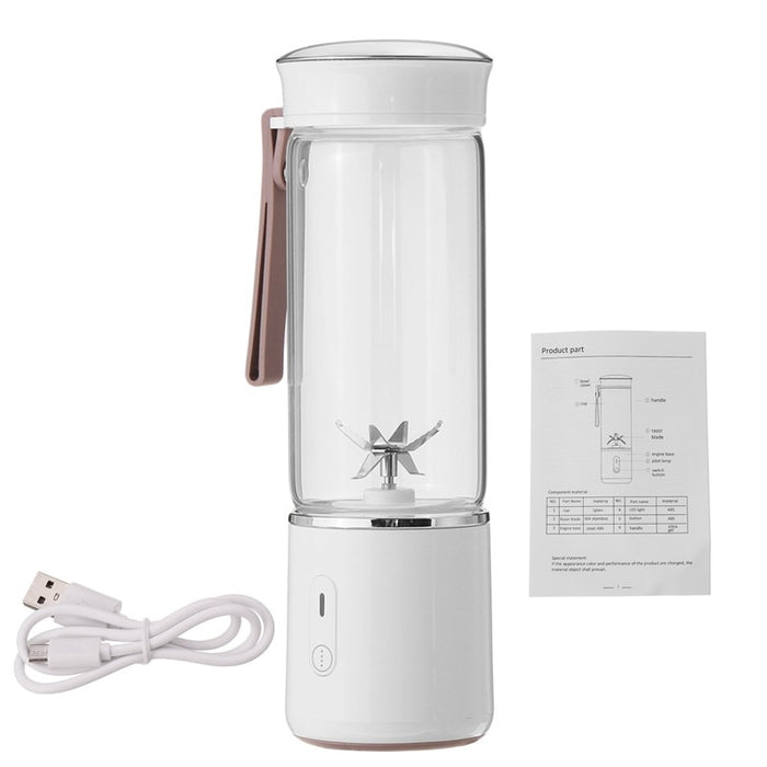 500ml USB Portable Juicer Mixer Electric Mini Blender Fruit Vegetables Quick Juicing Kitchen Food Processor Fitness Travel