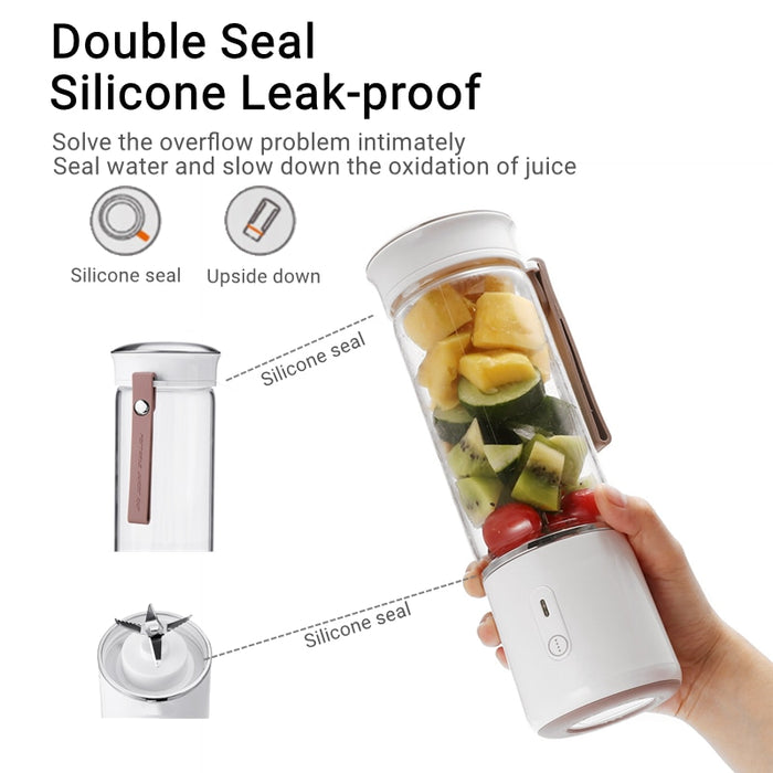 500ml USB Portable Juicer Mixer Electric Mini Blender Fruit Vegetables Quick Juicing Kitchen Food Processor Fitness Travel