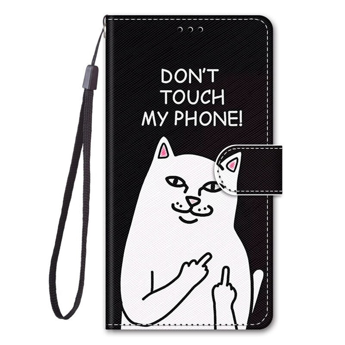 A13 A53 5G Case For Samsung Galaxy A53 5G Case Samsung A13 A 53 A33 5G Cover Cat Painted Leather Flip Wallet Phone Cases Coque