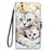 A13 A53 5G Case For Samsung Galaxy A53 5G Case Samsung A13 A 53 A33 5G Cover Cat Painted Leather Flip Wallet Phone Cases Coque