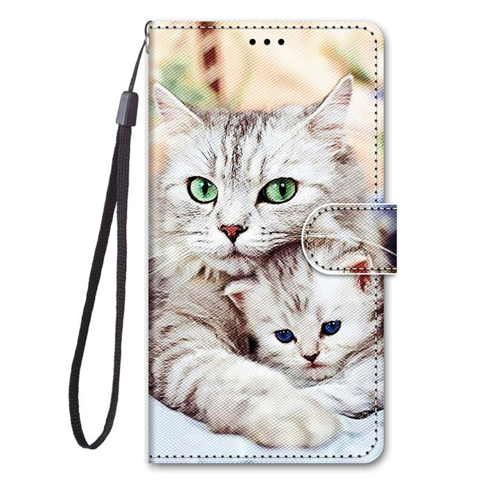 A13 A53 5G Case For Samsung Galaxy A53 5G Case Samsung A13 A 53 A33 5G Cover Cat Painted Leather Flip Wallet Phone Cases Coque