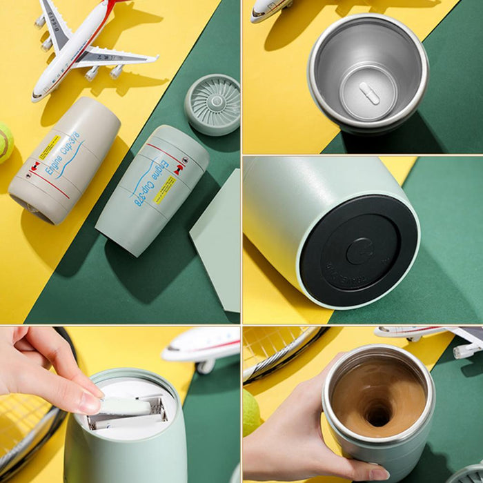 350ml Automatic Mixing Coffee Mug Wide Mouth Stirring Coffee Cup Good Grip Coffee Tea Milk Self Stirring Mug for Home Travel