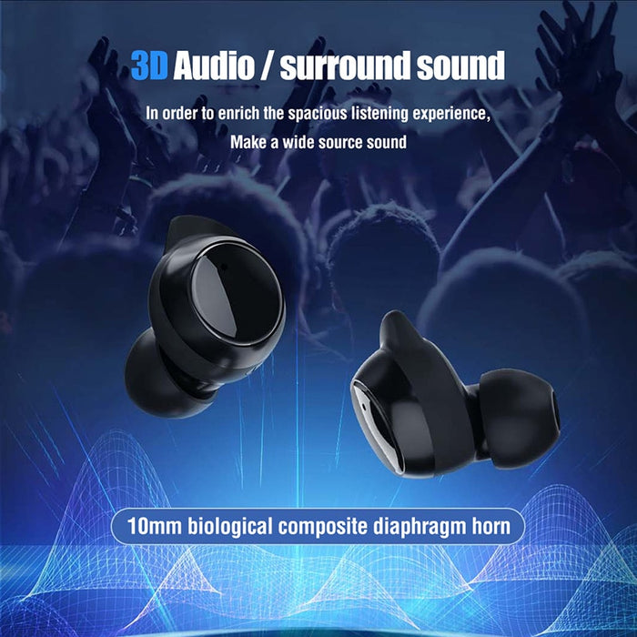 TWS Wireless Bluetooth Earphones Sports Small Wireless Earbuds in Ear Deep Bass Headphones with LED Charging Case Microphones