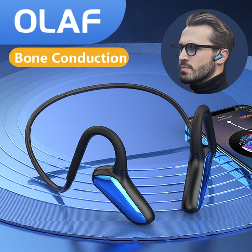 Bone Conduction Earphone Bluetooth 5.2 Headphones Wireless Sport Waterprrof Painless Ear-hook Headset Stereo Ear Phones With Mic