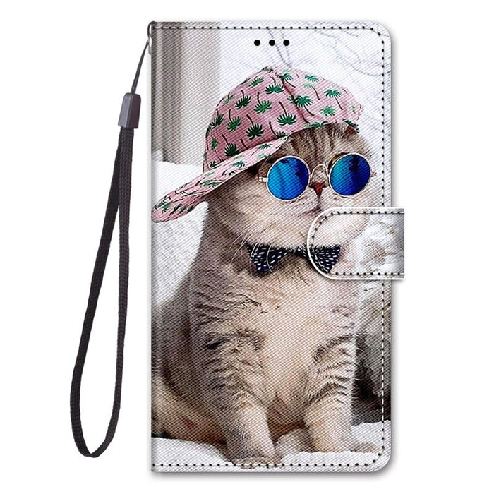 A13 A53 5G Case For Samsung Galaxy A53 5G Case Samsung A13 A 53 A33 5G Cover Cat Painted Leather Flip Wallet Phone Cases Coque