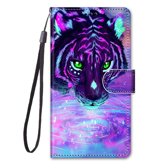 A13 A53 5G Case For Samsung Galaxy A53 5G Case Samsung A13 A 53 A33 5G Cover Cat Painted Leather Flip Wallet Phone Cases Coque