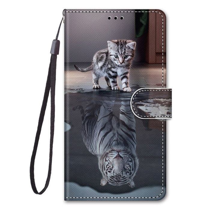 A13 A53 5G Case For Samsung Galaxy A53 5G Case Samsung A13 A 53 A33 5G Cover Cat Painted Leather Flip Wallet Phone Cases Coque