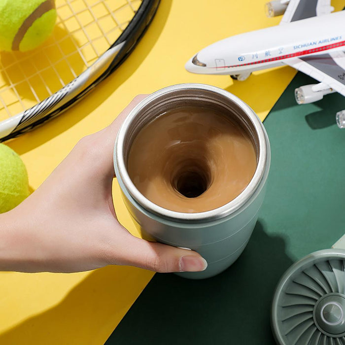 350ml Automatic Mixing Coffee Mug Wide Mouth Stirring Coffee Cup Good Grip Coffee Tea Milk Self Stirring Mug for Home Travel